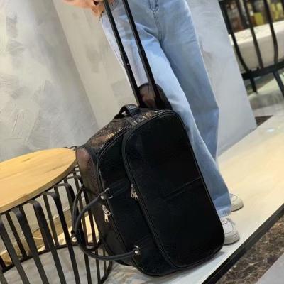 China High Quality Factory Customized Luxury Leather Material Luggage Bag Can Board Flat Trolley Case for sale