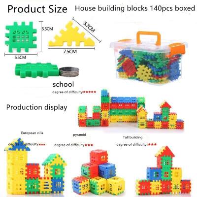 China Toy Baby Developing House Educational Building Blocks Building Toys For Children DIY City Educational Brick Connecting Block Together for sale