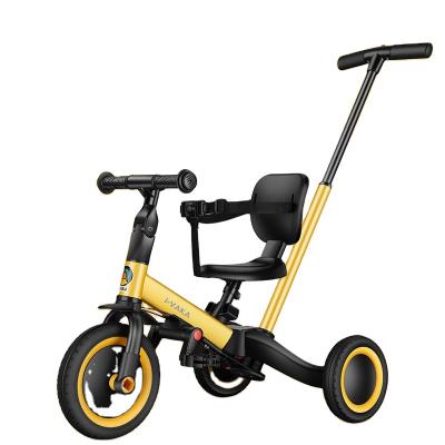 China Ride On Toy Children Tricycle With Push Handle Ride On Toys Baby Kids Children Metal Tricycles for sale