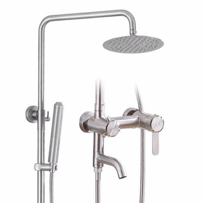 China Bathroom Bath Contemporary Single Lever Thermostatic Diverter Concealed Shower Set Faucet Mixer for sale