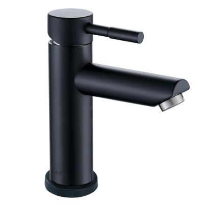 China Hot And Cold Basin Stainless Steel Modern Black Painted Faucet Bathroom Faucet for sale