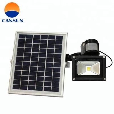 China Wholesale price 10w 50w basketball court garden park low security outdoor pir night day rechargeable COB motion sensor led flood light for sale