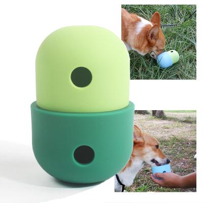 China Sustainable New Arrivals Pet Food Leaky Chew Toys Popular Outdoor Interactive Dog Toys Silicone Pet Dog Slow Feeder Toy for Cats Dogs for sale