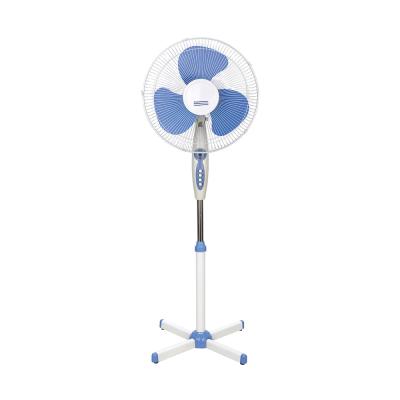 China Cheap Powerful Motor Height Hotel Price 3 PP Blade Electric Blade AC 16 Inch Floor Stand Fan Cross Pedestal Fan for sale