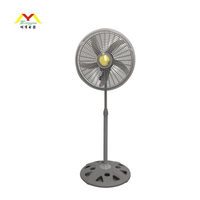 China Hotel Height Adjustment AC 5 Blades 50W Standing Fan 18 Inch Plastic Pedestal Base Round Fan for sale