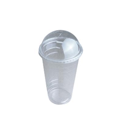 China 24 oz PLA Compostable Plastic Cup Disposable Soft Drink Clear Disposable Cold Cups with Lids for sale