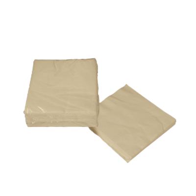 China Virgin Pulp Table Napkin White Pure Bamboo Natural Color Folded Towel for sale