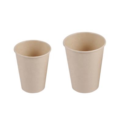 China Single Wall Disposable Biodegradable Bamboo Hot Mug Printed Different Size Custom Coffee Mugs for sale