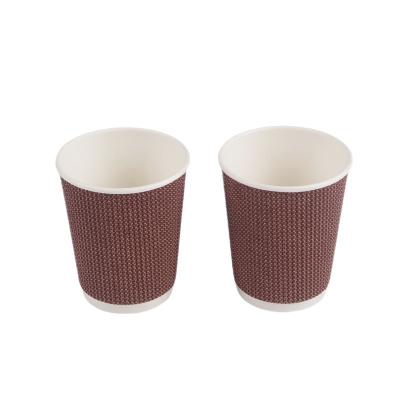 China Full Disposable Degradable Bamboo Paper Cup Disposable Corrugated Cups for sale