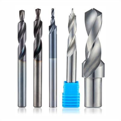 China CNC Milling Tungsten Drill Bit Carbide Tungsten Steel Non-Standard Steel Spiral Step Forming Drill Bits Customized Tungsten Steel Coated for sale