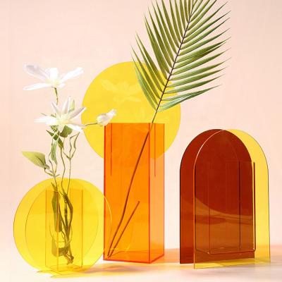 China China factory direct high quality acrylic tube vase eco-friendly manufacturer for living room decoration for sale