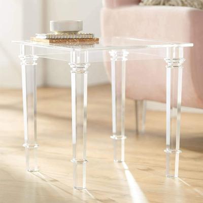 China Modern Design Adjustable Transparent Acrylic Hot Selling Living Room Table Clear Acrylic Bedside Table (The Other) for sale