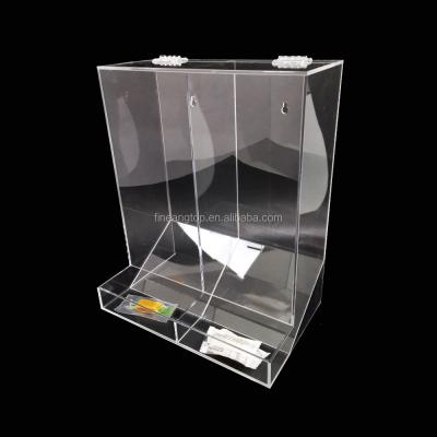 China Eco - Friendly Wholesale Custom Clear Acrylic Bulk Double Food Dispenser For Coffee Beans for sale