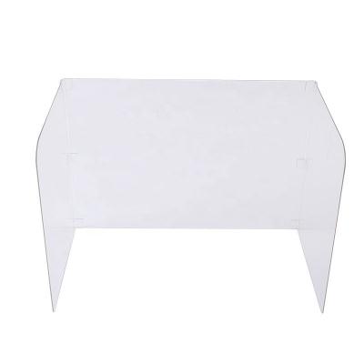 China Customized Customized Clear Acrylic Desk Sneeze Guard Plexiglass Barrier Shield Protective Screen for sale