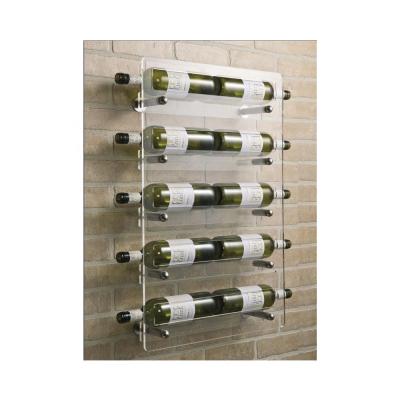 China Sustainable Wall Mounted Acrylic Wine Bottle Rack Bar Shelf Rack for sale