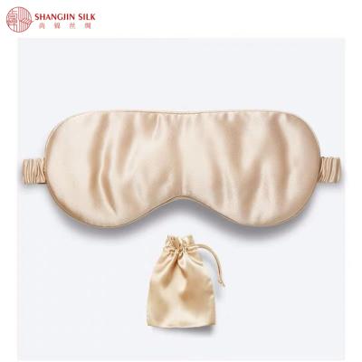 China Anti-wrinkle wholesale 22 momme natural silk eyemask prevent wrinkles with gift box custom made for sale