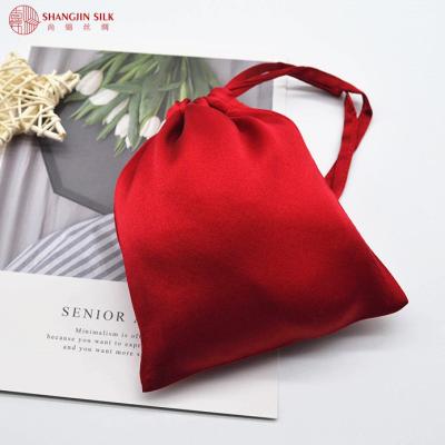 China Amazon Super Soft Travel Natural Eco-friendly Hot Selling Silk Bag For Hair With Embroidery Logo for sale