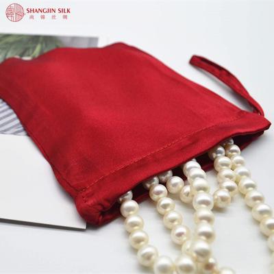 China Factory Wholesale Price Natural Eco-friendly Hair Extension Customize Silk Bag For Hair Multiple Color Silk Bags for sale