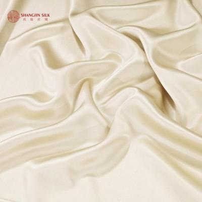 China Plain OEKO-Tex Certified 16/19/22 mm100% Pure Mulberry Charmeuse Silk Fabric for sale