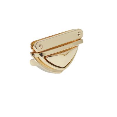 China High Quality Purse Accessories Bag Accessories Light Gold 40mm Bag Lock Planes Shape Metal Push Lock for sale