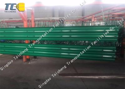 China Public Place W Beam Crash Barrier Hot Dip Galvanizing Surface Treatment for sale