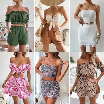 China Brand Anti-Static Women's Mix Style Stocks Dress T-shirts Small Shirts Pants Skirts Clothes Women's Sets Used Clothes for sale