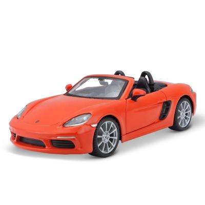 China 1:24 Porsche 718 Boxster Alloy Sports Car Static Diecast Model Toy Bburago Diecast Vehicles Toys Collectible Model for sale