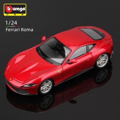 China Toy Bburago's 1:24 Diecast Ferrari Roma Alloy Sports Car Static Die Cast Vehicles Model Collectible Diecast Car Toys Gifts for sale