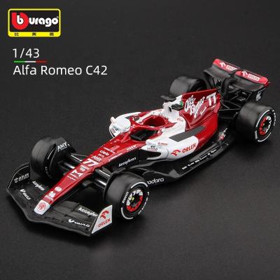 China Toy Bburago C42 #77 Bottas 1:43 2022 Alfa Romeo F1 Racing Team Alloy Diecast Car Diecast Model Toy #24 Guanyu Formula 1 Collectible Gifts for sale