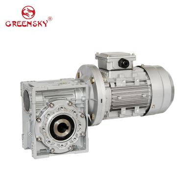 China High Torque Waterproof Speed ​​Reducer NMRV Gearbox IEC Electric AC Worm Gear Motor for sale