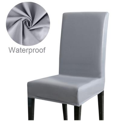 China Single Waterproof Chair Cover PU Fabric Leather Chair Covers Elastic Big Seat Chair Covers for sale