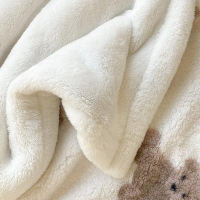 China Sustainable Hot Selling Sherpa Plush Spring And Autumn Teddy Fleece Napping Blanket Sofa Cover Blanket for sale