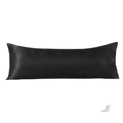 China Anti-Static Body Pillowcase Silky Long Satin Body Pillow Case Cover 20x54 With Envelope Closure for sale