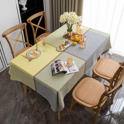 China Customized Style Waterproof Nordic Rectangle Waterproof Linen Tablecloth for sale