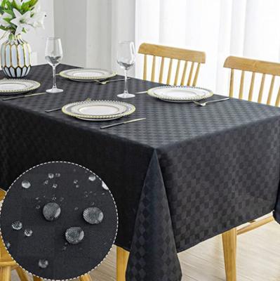 China Amazon Waterproof Wholesale Fresh Plaid Small Oil Proof Anti-Scald and Easy-to-Clean Tablecloth for sale