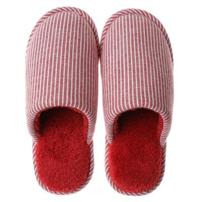 China Wholesale slippers Japanese style autumn and winter cotton non-slip plus velvet couple home slippers for sale