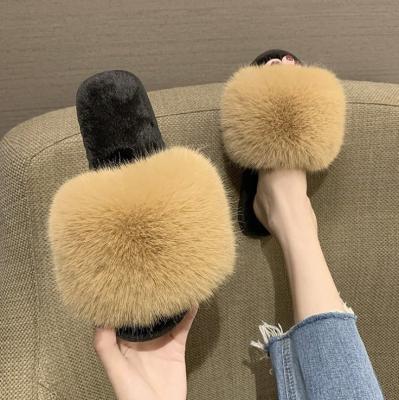 China Amazon Plush Anti-skid Hot-selling Single-term Slippers Autumn and Winter Women's Fashion Warm Slippers for sale