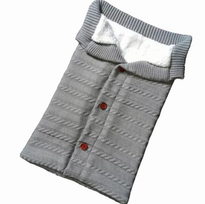 China Breathable Baby Sleeping Bag Envelope Winter Kids Sleepsack Footmuff For Stroller Knitted Sleep Bag for sale