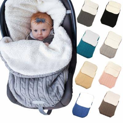 China Breathable Newborn Cocoon Diaper Blanket Bags Warm Stroller Bouncing Wrap Warm Solid Sleeping Bag for sale