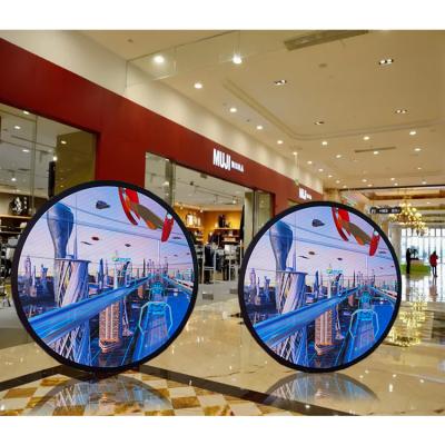 China Creative customized led China indoor p2P1.875 circular led signage display digital round  led display  circular  led screen with 1.2m diameter for sale