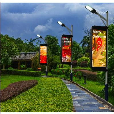 China Outdoor Outdoor capacitive waterproof P5 pole led display wifi 3g street lighting pole led display light pole led screen for advertising for sale