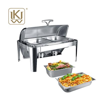 China Factory Supply 201 Stainless Steel Food Warmer Chafing Dish Stainless Steel Directly 9L for sale