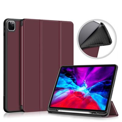 China Lightweight Tablet Case For iPad Pro 12.9 Inch Trifold Stand Cover 2021/2020/2018 TPU for sale