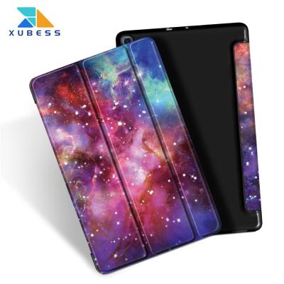 China Lightweight Cover Case For Samsung Galaxy Tab 10.1 2019 Triple Version SM-T510 T515 TPU Soft Shell Bracket Flip Tablets for sale