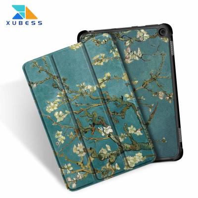 China Lightweight Ultra Thin Tablet Cover Case For Amazon Fire HD 8 Plus Triple Thumb Stand 2020 HD8 Model for sale