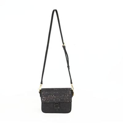 China Luxury Eco-Friendly Glossy Gold Cork Sling Cross - Unique Body Shoulder Bag Cork Messenger Bag Women Eco-Friendly Cork Carry Bag for sale