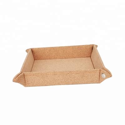 China Eco-friendly reusable vintage BSCI ISO factory cork dish / lightweight cork storage box / waterproof custom cork candy tray for sale