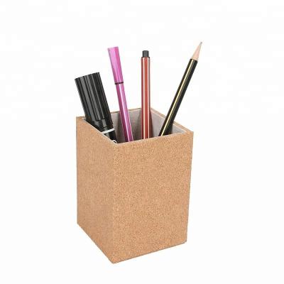 China New Design Cork Pen Holder Eco-Friendly Waterproof Cork Pencil Case Lightweight Natural Wood Pencil Case Cco-Friendly Grain Fabric for sale