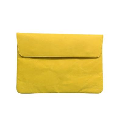 China 100% Eco-friendly Waterproof Bags 13 Inch Yellow Laptop Sleeve Tyvek Paper Laptop Bag Notebook Sleeve Bag for sale