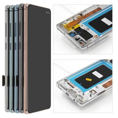 China Replace TFT S10+ Screen Replacement For Samsung Galaxy S10 Plus G975F LCD Display Digital Touch Screen With S10 G973F Frame for sale